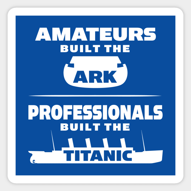 Amateurs versus Professionals Sticker by Wright Art